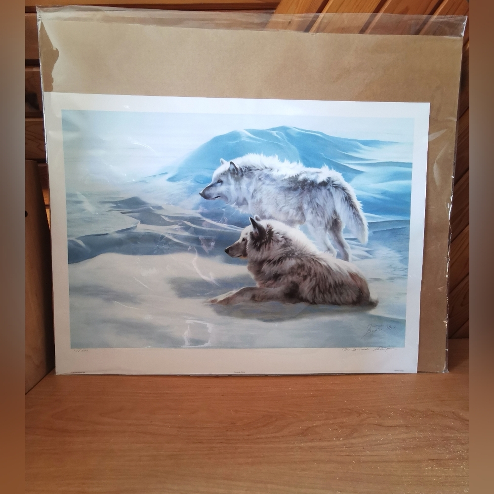 Maurade Baynton "Wolves" Signed Art